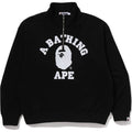 COLLEGE HALF ZIP RELAXED FIT CREWNECK SWEATSHIRT MENS